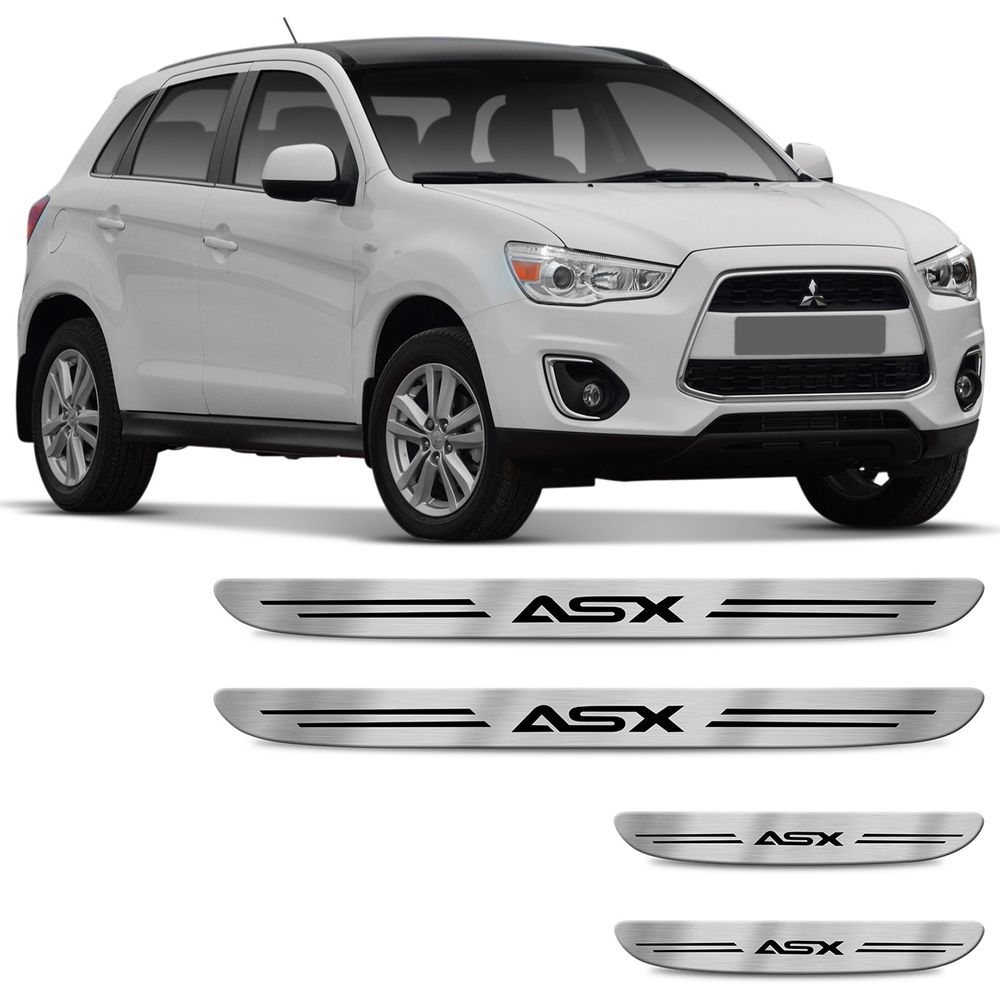 Kit Soleira ASX 2013 2014 2015 2016 2017 2018 2019 2020 2021 Resinada Prata Escovado com Grafia Menor preço em Kit Soleira ASX 2013 2014 2015 2016 2017 2018 2019 2020 2021 Resinada Prata Escovado com Grafia
