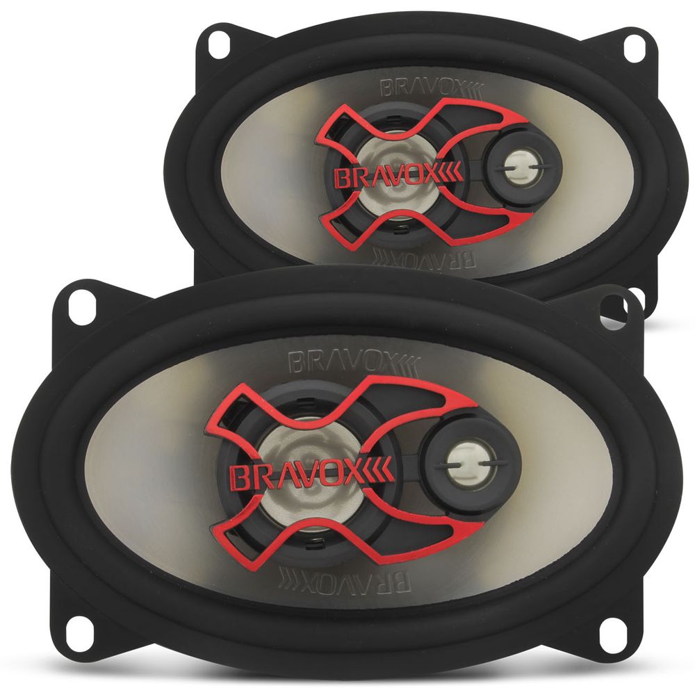 Par Alto Falante Bravox B3x46 4x6" 80W 4 Ohms Triaxial Bobina Simples Menor preço em Par Alto Falante Bravox B3x46 4x6" 80W 4 Ohms Triaxial Bobina Simples