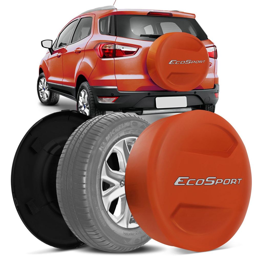 Capa De Estepe Nova Ecosport 2012 2013 2014 2015 2016 2017 Laranja Savana com Contra Capa Rígida Menor preço em Capa De Estepe Nova Ecosport 2012 2013 2014 2015 2016 2017 Laranja Savana com Contra Capa Rígida