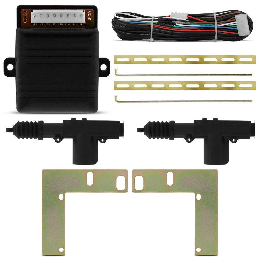 Kit Trava Elétrica Celta 00 a 05 2 Portas Dupla Serventia + Jogo Suportes Aço Menor preço em Kit Trava Elétrica Celta 00 a 05 2 Portas Dupla Serventia + Jogo Suportes Aço