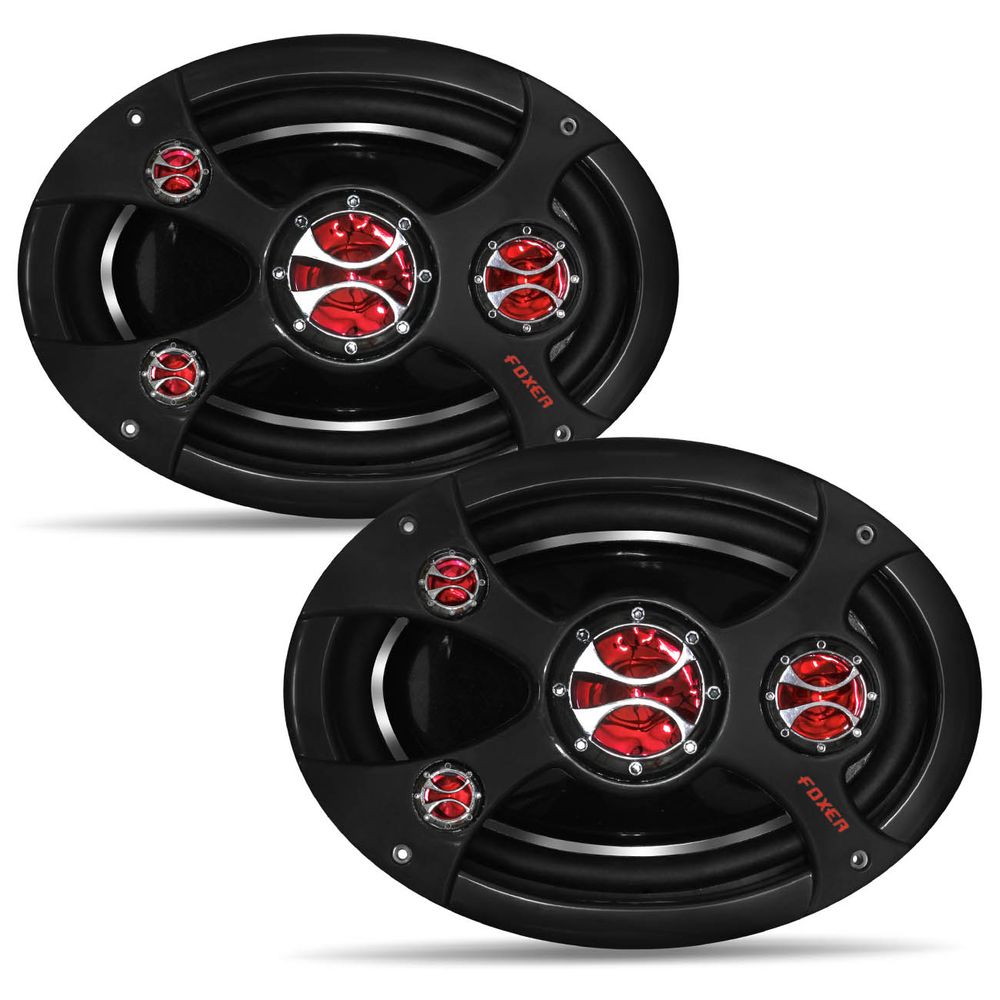 Alto Falante Foxer 6x9" 300W RMS 4 Ohms 89dB Pentaxial Preto e Vermelho Menor preço em Alto Falante Foxer 6x9" 300W RMS 4 Ohms 89dB Pentaxial Preto e Vermelho