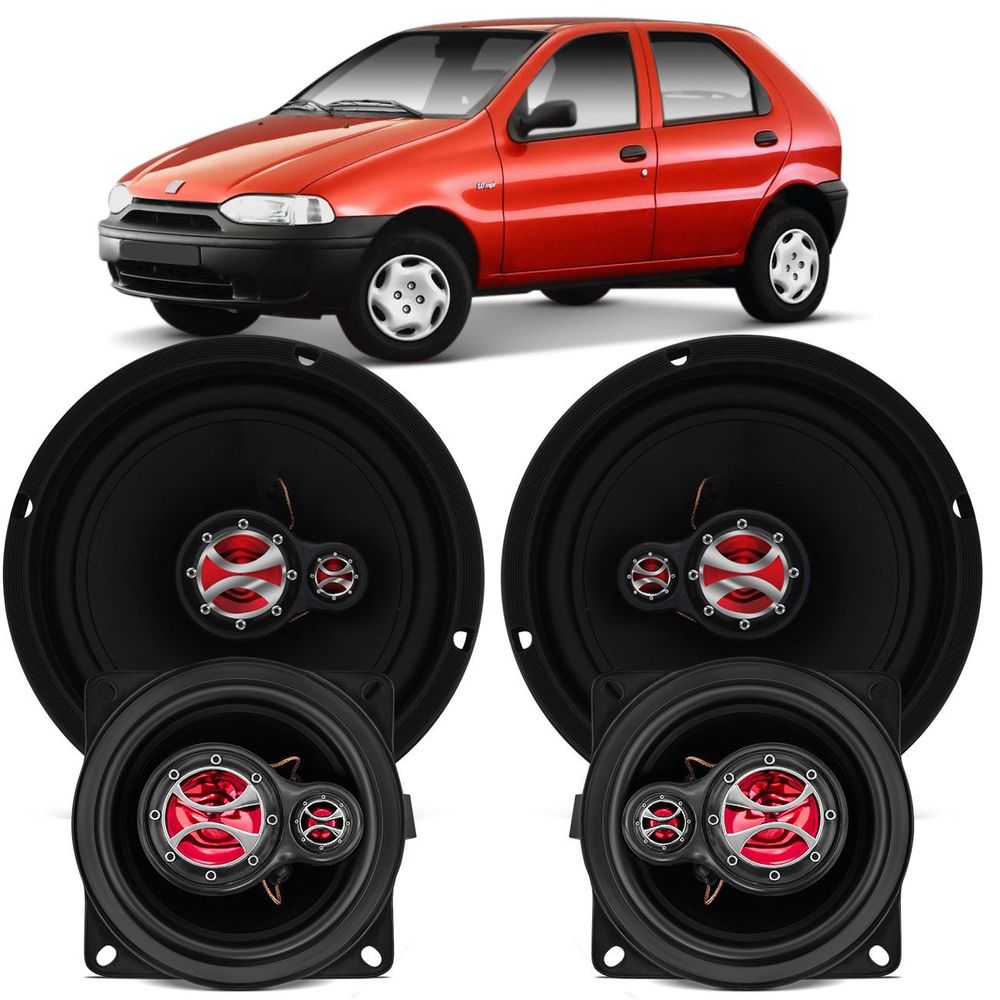 Alto Falante Palio 1996 A 2000 Foxer 4" E 6" 200W RMS 4 Ohms Triaxial Original 4 Peças Kit KF.031 Menor preço em Alto Falante Palio 1996 A 2000 Foxer 4" E 6" 200W RMS 4 Ohms Triaxial Original 4 Peças Kit KF.031