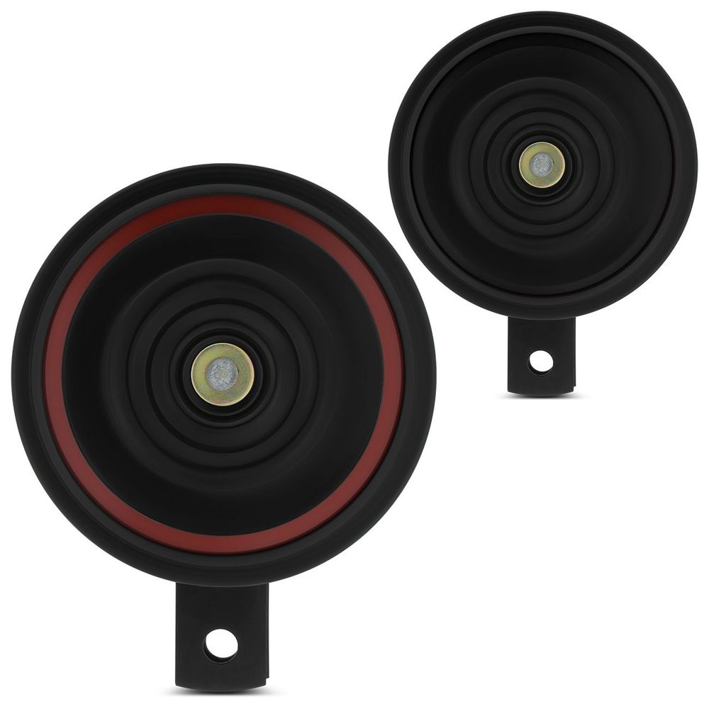 Par Buzinas Eletromagnética Tipo Paquerinha Bi Bi Universal 12V Preta Som Agudo Grave Menor preço em Par Buzinas Eletromagnética Tipo Paquerinha Bi Bi Universal 12V Preta Som Agudo Grave