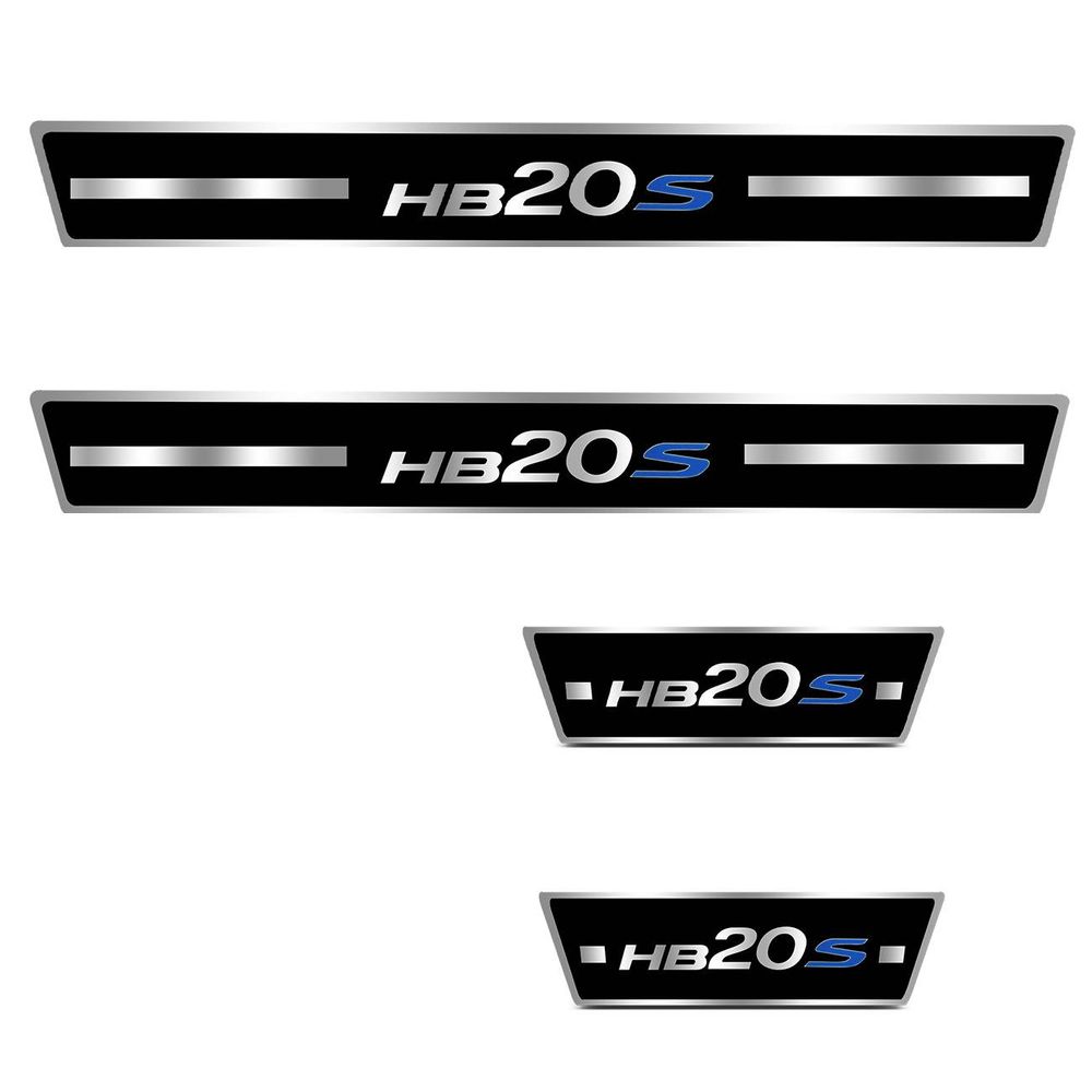 Jogo de Soleira Resinada Hyundai HB20S Sedan 2014 a 2018 Preto com Grafia Cromada Excelente Fixação Menor preço em Jogo de Soleira Resinada Hyundai HB20S Sedan 2014 a 2018 Preto com Grafia Cromada Excelente Fixação