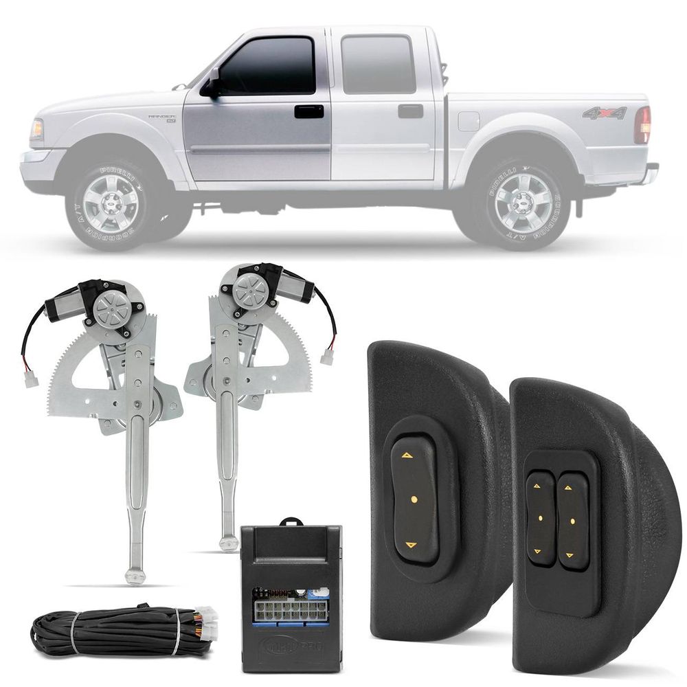 Kit Vidro Elétrico Ford Ranger 1997 A 2012 Cabine Simples Ou Dupla Dianteiro Sensorizado Menor preço em Kit Vidro Elétrico Ford Ranger 1997 A 2012 Cabine Simples Ou Dupla Dianteiro Sensorizado