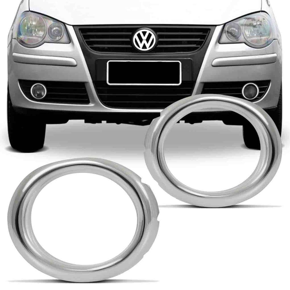 Par Aro Grade Farol de Milha Polo Hatch Sedan 2007 2008 2009 2010 2011 Cromado Menor preço em Par Aro Grade Farol de Milha Polo Hatch Sedan 2007 2008 2009 2010 2011 Cromado