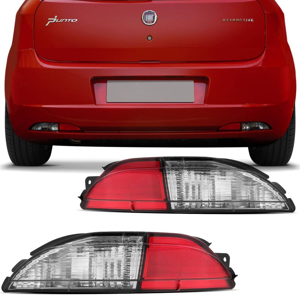 Lanterna Traseira Parachoque Punto 2007 2008 2009 2010 2011 2012 Bicolor Menor preço em Lanterna Traseira Parachoque Punto 2007 2008 2009 2010 2011 2012 Bicolor