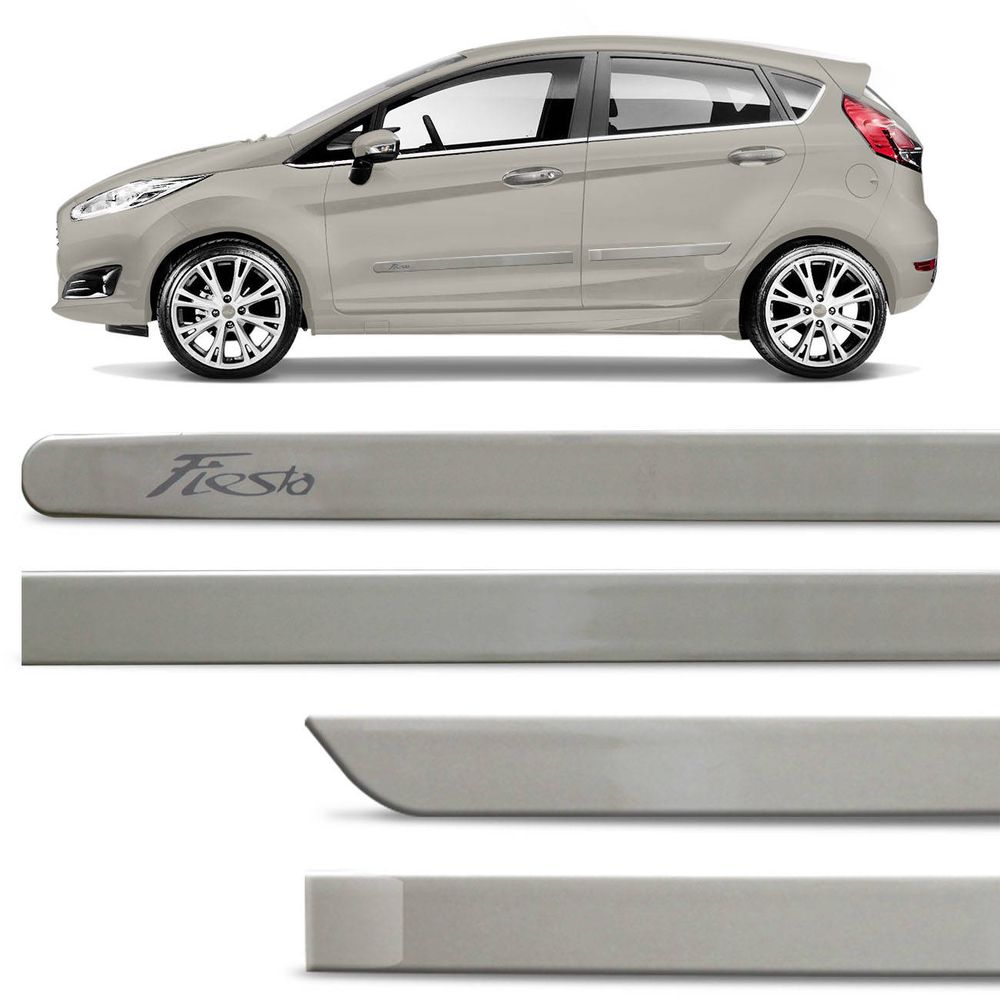 Jogo De Friso Lateral Ford New Fiesta 2011 A 2018 Prata Riviera Cor Original Grafia Dupla Face Menor preço em Jogo De Friso Lateral Ford New Fiesta 2011 A 2018 Prata Riviera Cor Original Grafia Dupla Face