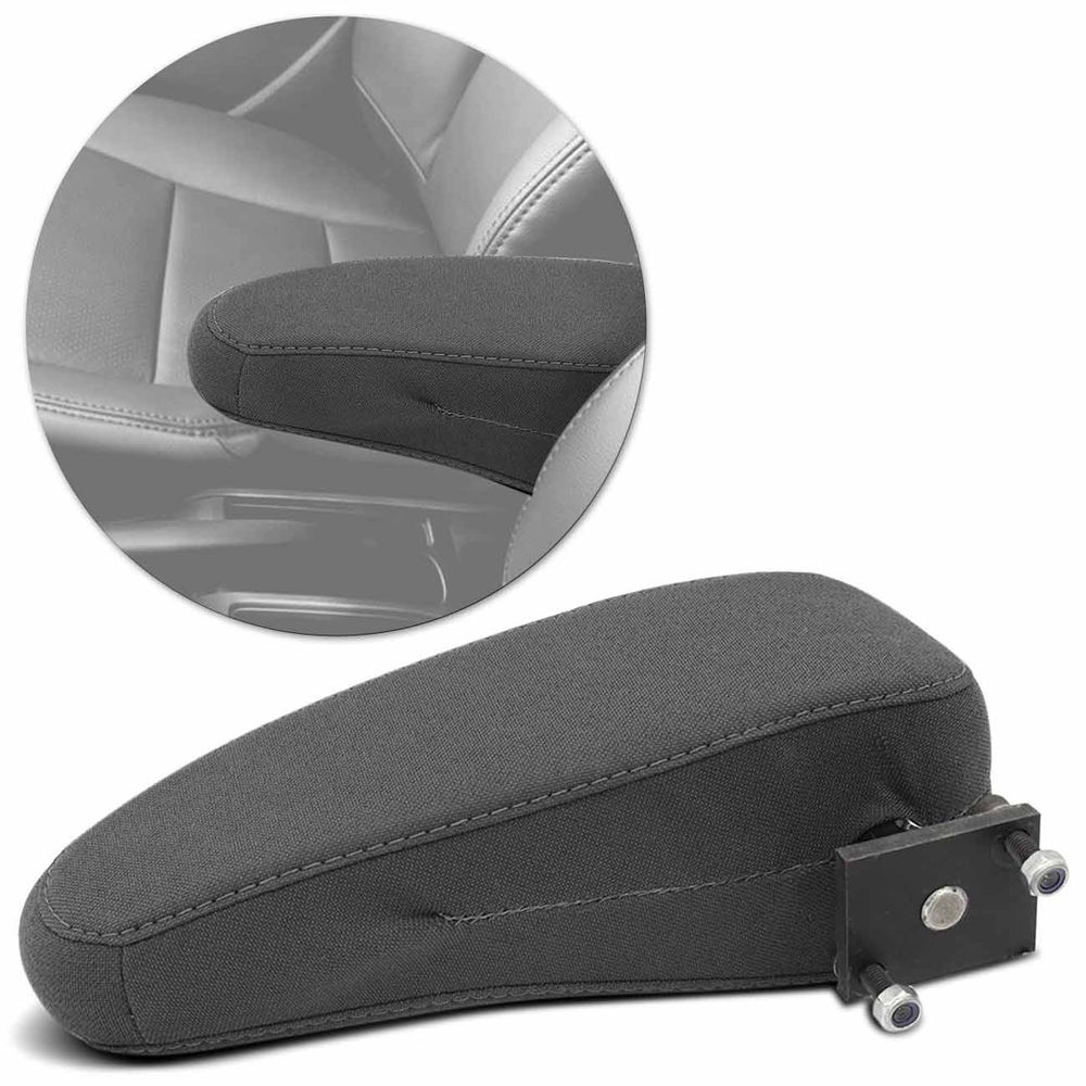 Apoio Descanso Braço Rebatível Universal Tecido Grafite para Veículos sem Console Central Menor preço em Apoio Descanso Braço Rebatível Universal Tecido Grafite para Veículos sem Console Central