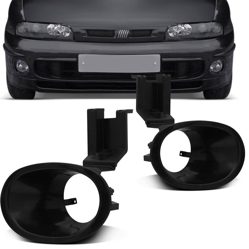 Moldura Aro do Farol Milha Fiat Brava 99 a 03 Marea e Weekend 98 a 07 Neblina Auxiliar Cor Preta Menor preço em Moldura Aro do Farol Milha Fiat Brava 99 a 03 Marea e Weekend 98 a 07 Neblina Auxiliar Cor Preta