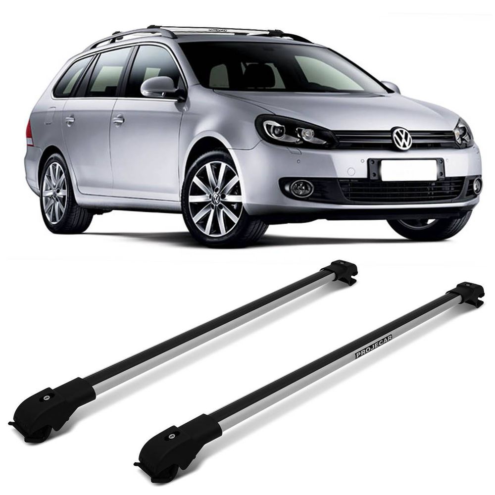 Rack de Teto Travessa Slim Jetta Variant 2007 a 2015 Prata Sem Teto Solar Suporta 45KG Projecar Menor preço em Rack de Teto Travessa Slim Jetta Variant 2007 a 2015 Prata Sem Teto Solar Suporta 45KG Projecar