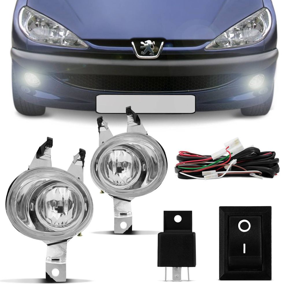 Kit Farol Milha Peugeot 206 2004 2005 2006 2007 2008 2009 2010 Auxiliar Neblina Modelo Bocão Menor preço em Kit Farol Milha Peugeot 206 2004 2005 2006 2007 2008 2009 2010 Auxiliar Neblina Modelo Bocão