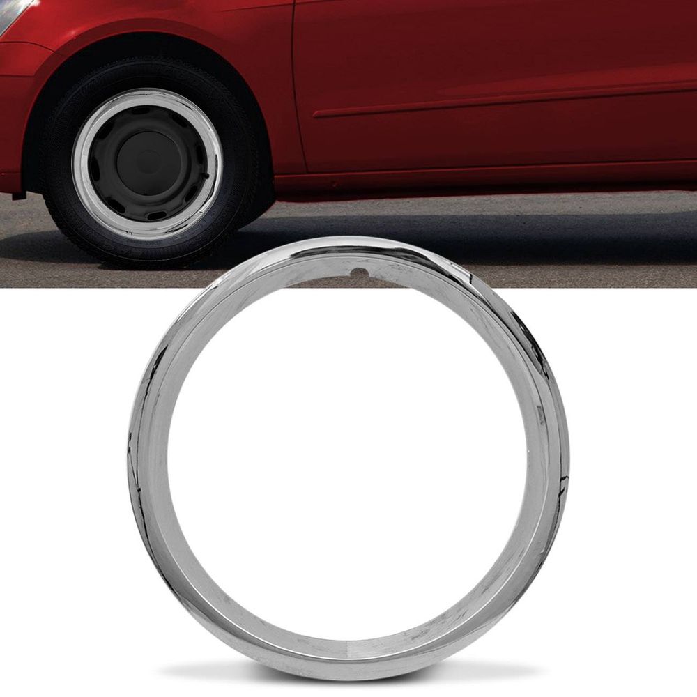 Sobre Aro Cromado Universal Aro 16 ABS Compatível Rodas de Ferro Fixação por Pressão Menor preço em Sobre Aro Cromado Universal Aro 16 ABS Compatível Rodas de Ferro Fixação por Pressão