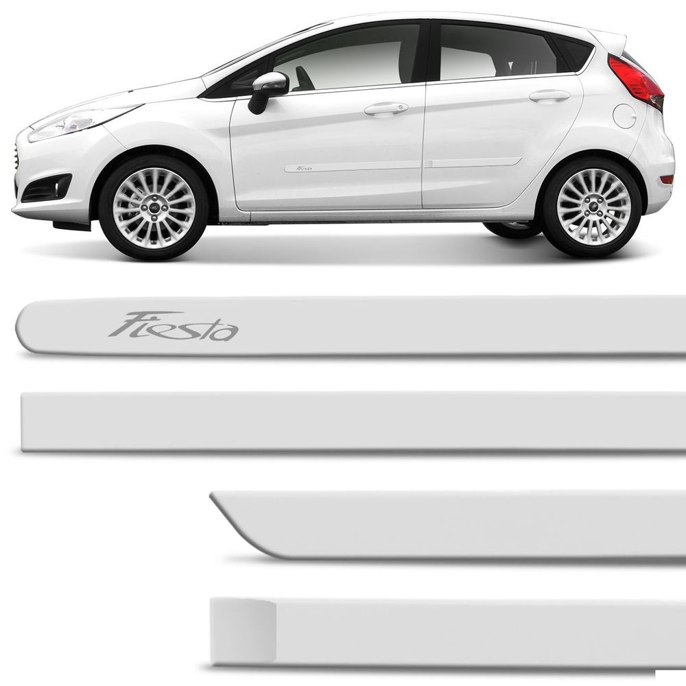 Jogo De Friso Lateral Ford New Fiesta 2013 A 2018 Branco Ártico Cor Original Grafia Dupla Face Menor preço em Jogo De Friso Lateral Ford New Fiesta 2013 A 2018 Branco Ártico Cor Original Grafia Dupla Face