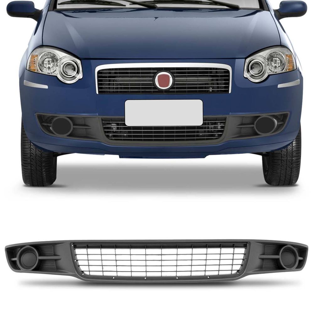 Grade Dianteira Parachoque Fiat Siena G4 2008 2009 2010 2011 Cinza sem Furo Milha Menor preço em Grade Dianteira Parachoque Fiat Siena G4 2008 2009 2010 2011 Cinza sem Furo Milha