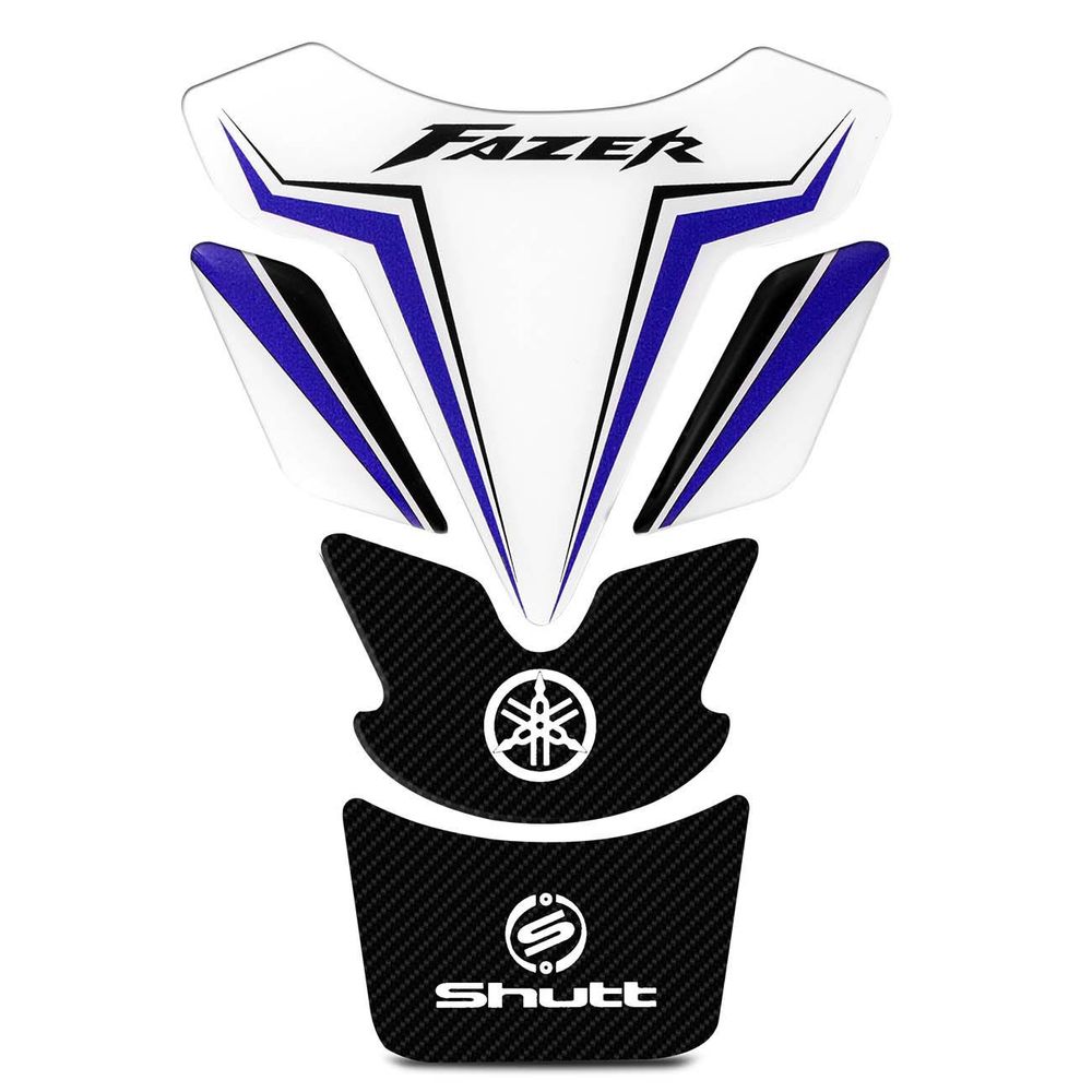 Protetor De Tanque Resinado Yamaha Fazer Adesivo Tank Pad Fibra de Carbono Branco e Azul Shutt Menor preço em Protetor De Tanque Resinado Yamaha Fazer Adesivo Tank Pad Fibra de Carbono Branco e Azul Shutt