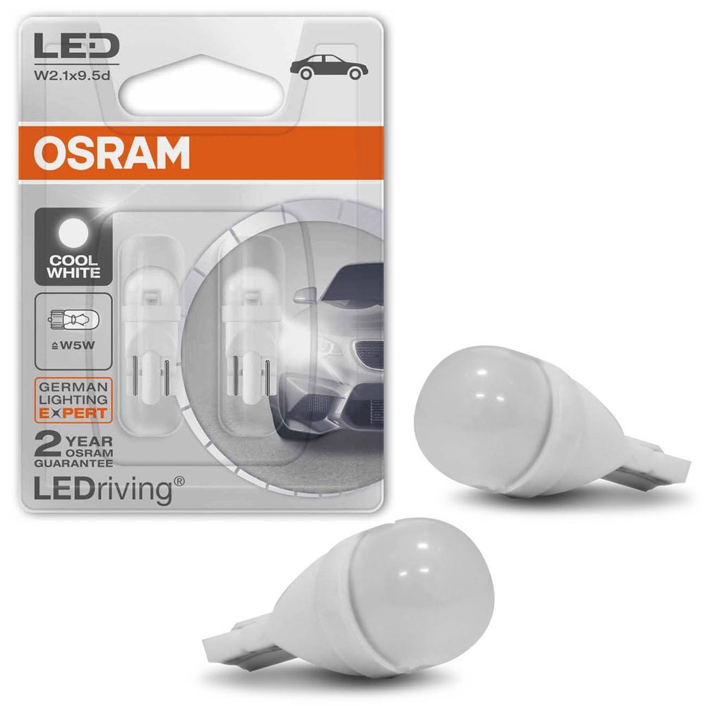 Par Lâmpadas LED Osram T10 W5W Pingo LEDriving W5W 6000K 0,5W Luz Branca Aplicação Placa Farol Menor preço em Par Lâmpadas LED Osram T10 W5W Pingo LEDriving W5W 6000K 0,5W Luz Branca Aplicação Placa Farol