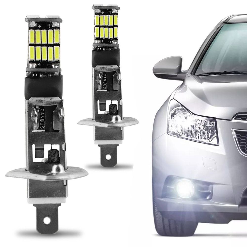 Par Lâmpada LED H1 26 LEDs 12V 8W Tonalidade Branca Farol Alto Farol Baixo Menor preço em Par Lâmpada LED H1 26 LEDs 12V 8W Tonalidade Branca Farol Alto Farol Baixo