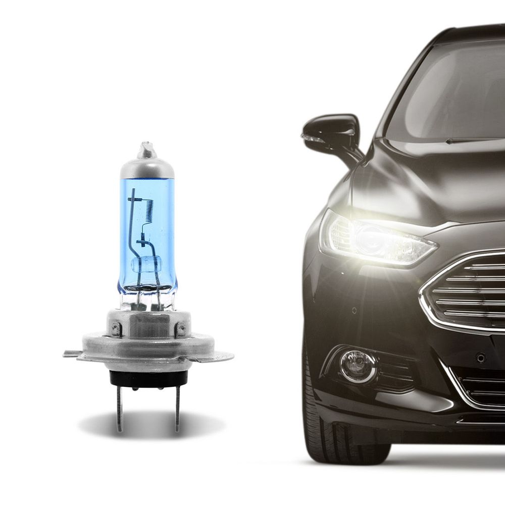 Lâmpada Super Branca H7 4200K 55W 12V Efeito Xênon Aplicação Farol Menor preço em Lâmpada Super Branca H7 4200K 55W 12V Efeito Xênon Aplicação Farol