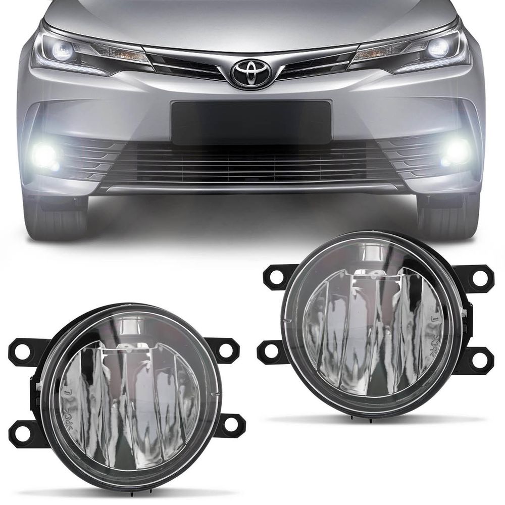Par Farol Milha LED Lâmpada Integrada Corolla 2014 a 2019 Hilux 2016 a 2018 Auxiliar Neblina Menor preço em Par Farol Milha LED Lâmpada Integrada Corolla 2014 a 2019 Hilux 2016 a 2018 Auxiliar Neblina