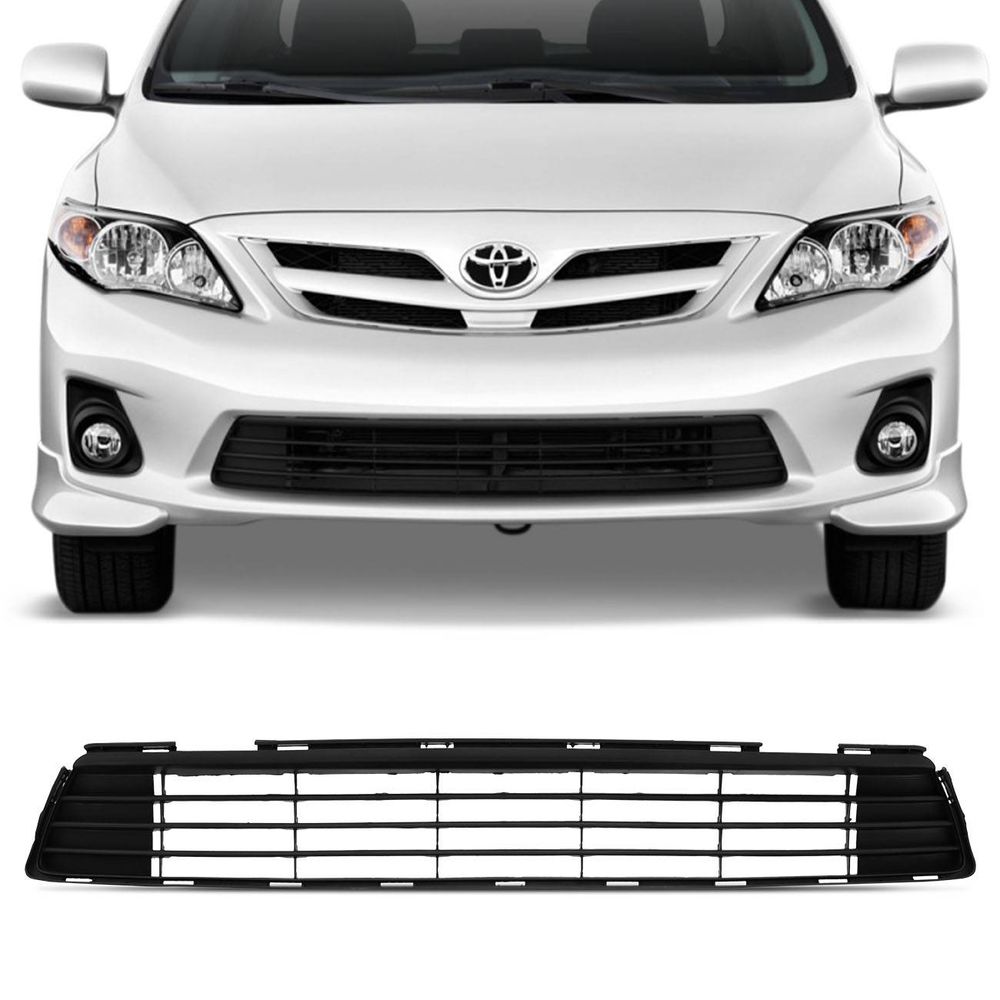 Grade Central Parachoque Corolla 2012 2013 2014 Preta Menor preço em Grade Central Parachoque Corolla 2012 2013 2014 Preta