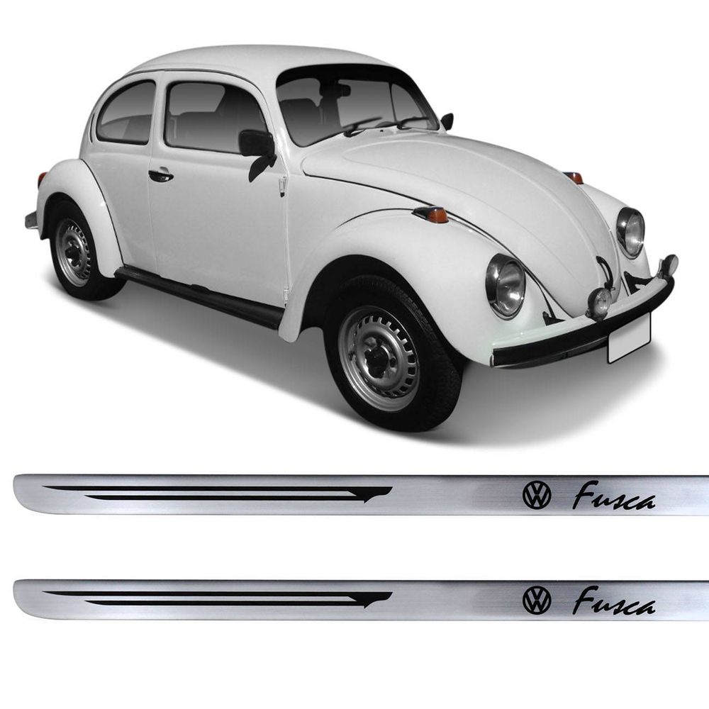 Jogo de Soleira Resinada Fusca 53 a 96 Novo Fusca 2013 a 2018 Prata com Grafia 2 Peças Menor preço em Jogo de Soleira Resinada Fusca 53 a 96 Novo Fusca 2013 a 2018 Prata com Grafia 2 Peças