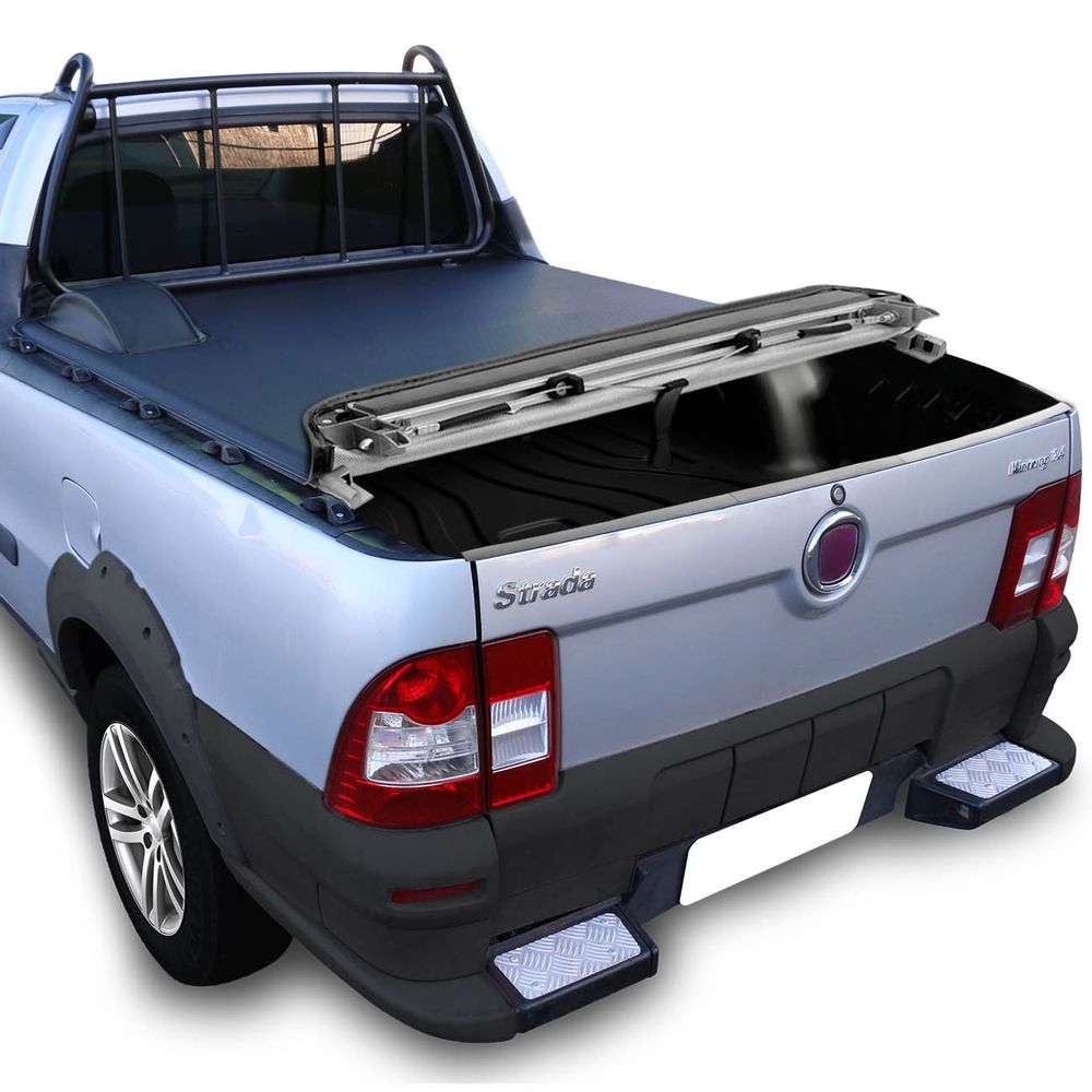 Capota Marítima Fiat Strada 1998 a 2013 Cabine Simples com Gancho com Estepe com Grade Slim Eco Trek Menor preço em Capota Marítima Fiat Strada 1998 a 2013 Cabine Simples com Gancho com Estepe com Grade Slim Eco Trek