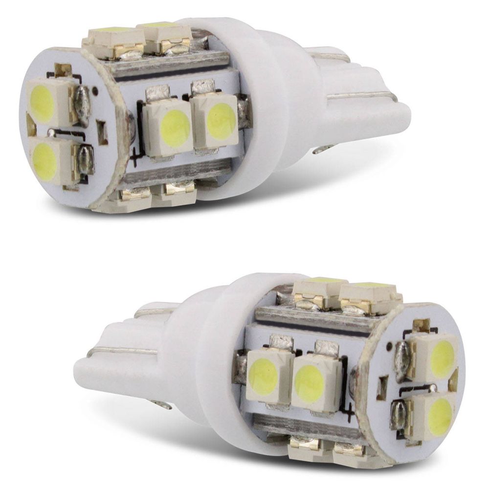 Par Lâmpadas LED T10 W5W Pingo 10 LEDs 3W 12V Luz Branca Aplicação no Farol Meia Luz Menor preço em Par Lâmpadas LED T10 W5W Pingo 10 LEDs 3W 12V Luz Branca Aplicação no Farol Meia Luz