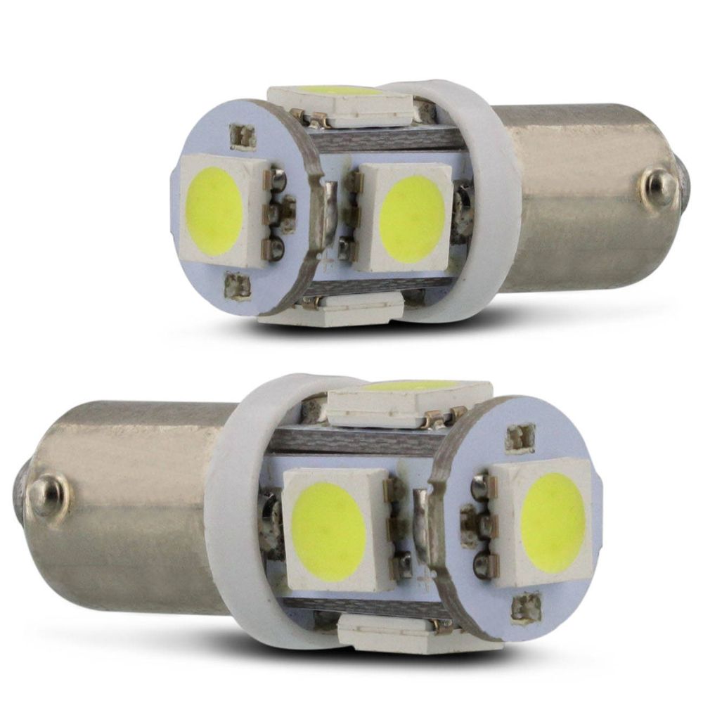 Par Lâmpada 5 LEDS BA9s 69 1 Polo Trava Reta 3W 24V Branca Aplicação Luz Lateral Retrovisor Caminhão Menor preço em Par Lâmpada 5 LEDS BA9s 69 1 Polo Trava Reta 3W 24V Branca Aplicação Luz Lateral Retrovisor Caminhão