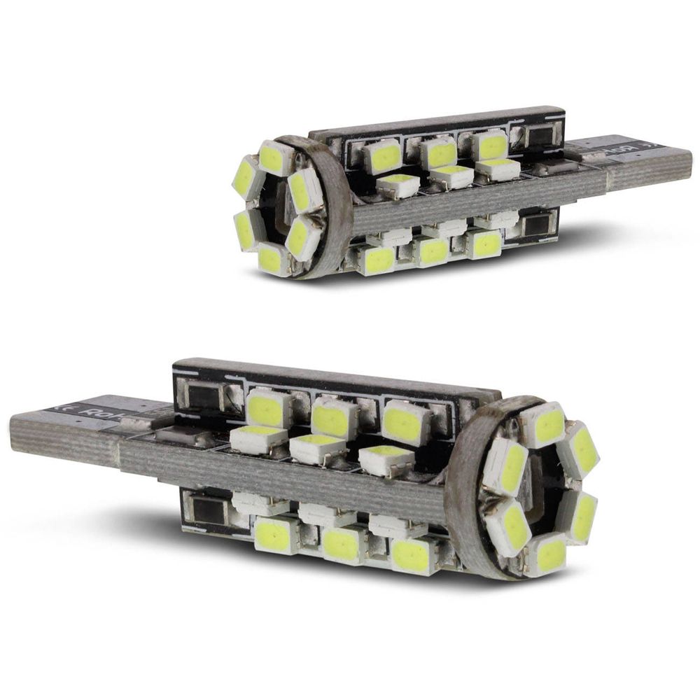 Par Lâmpadas LED T10 W5W Pingo Canbus 30 LEDs 12V 7W Luz Branca Aplicação Farol Meia Luz Farolete Menor preço em Par Lâmpadas LED T10 W5W Pingo Canbus 30 LEDs 12V 7W Luz Branca Aplicação Farol Meia Luz Farolete