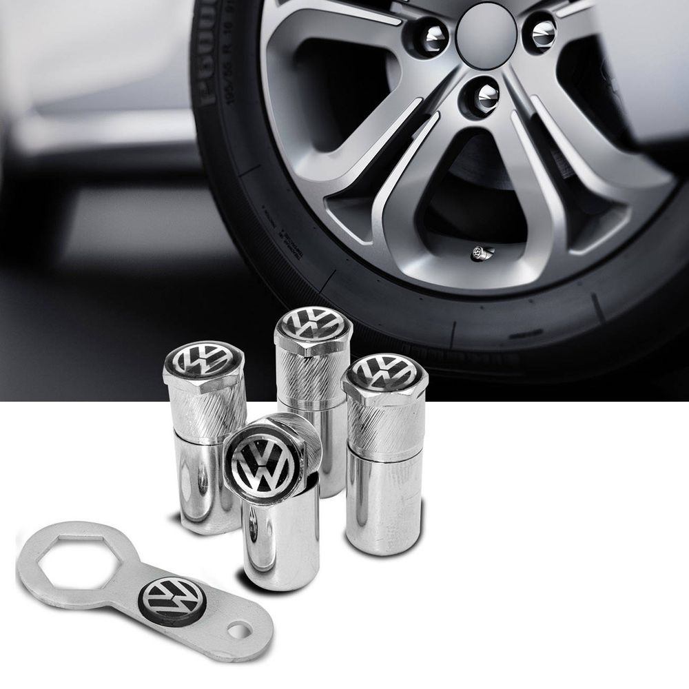 Kit Antifurto Valvulas De Pneus Vw Cromado Connect Parts Mobile