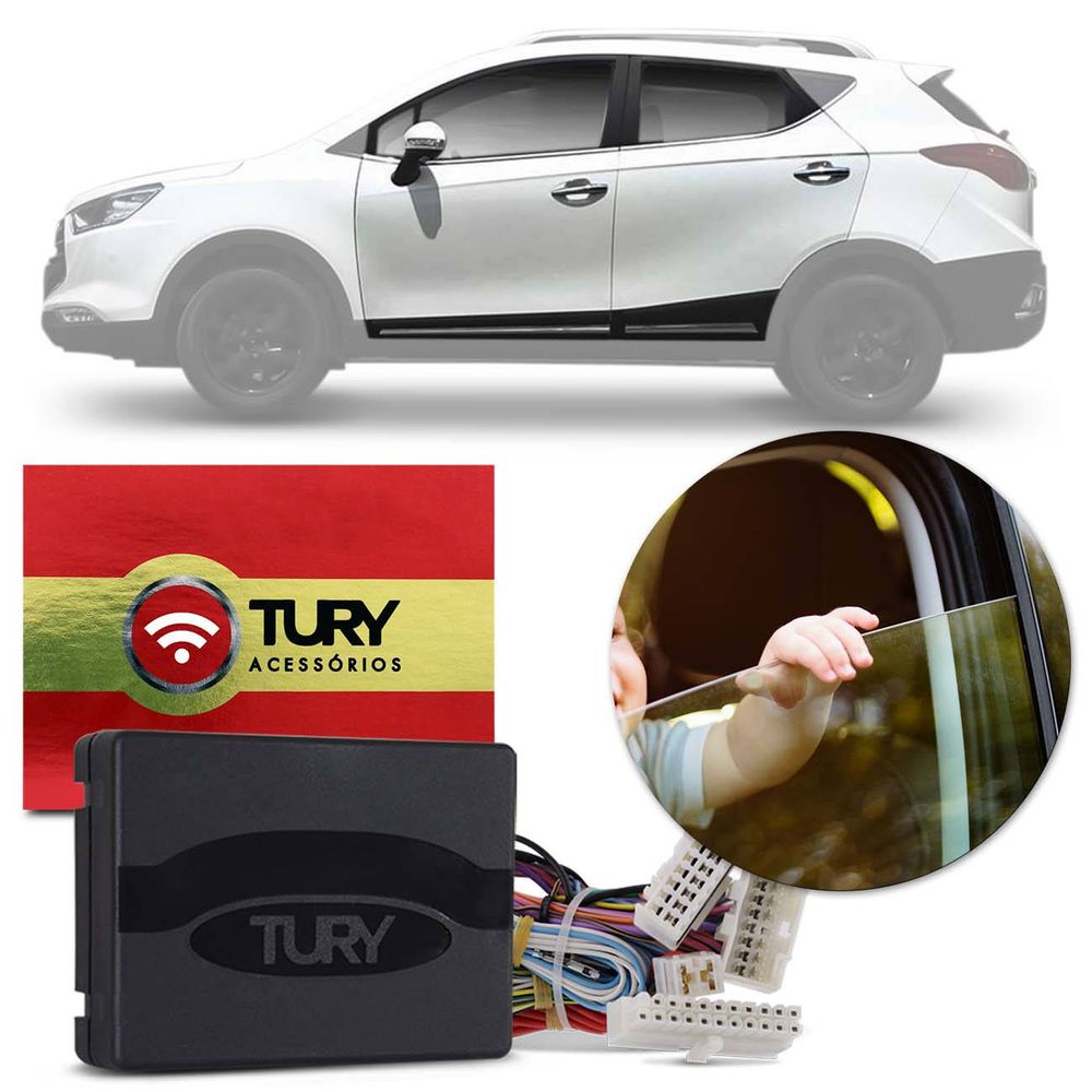 Módulo Vidro Elétrico JAC T5 T6 2015 2016 4 Portas Antiesmagamento Tury PRO 4.76 DH Menor preço em Módulo Vidro Elétrico JAC T5 T6 2015 2016 4 Portas Antiesmagamento Tury PRO 4.76 DH