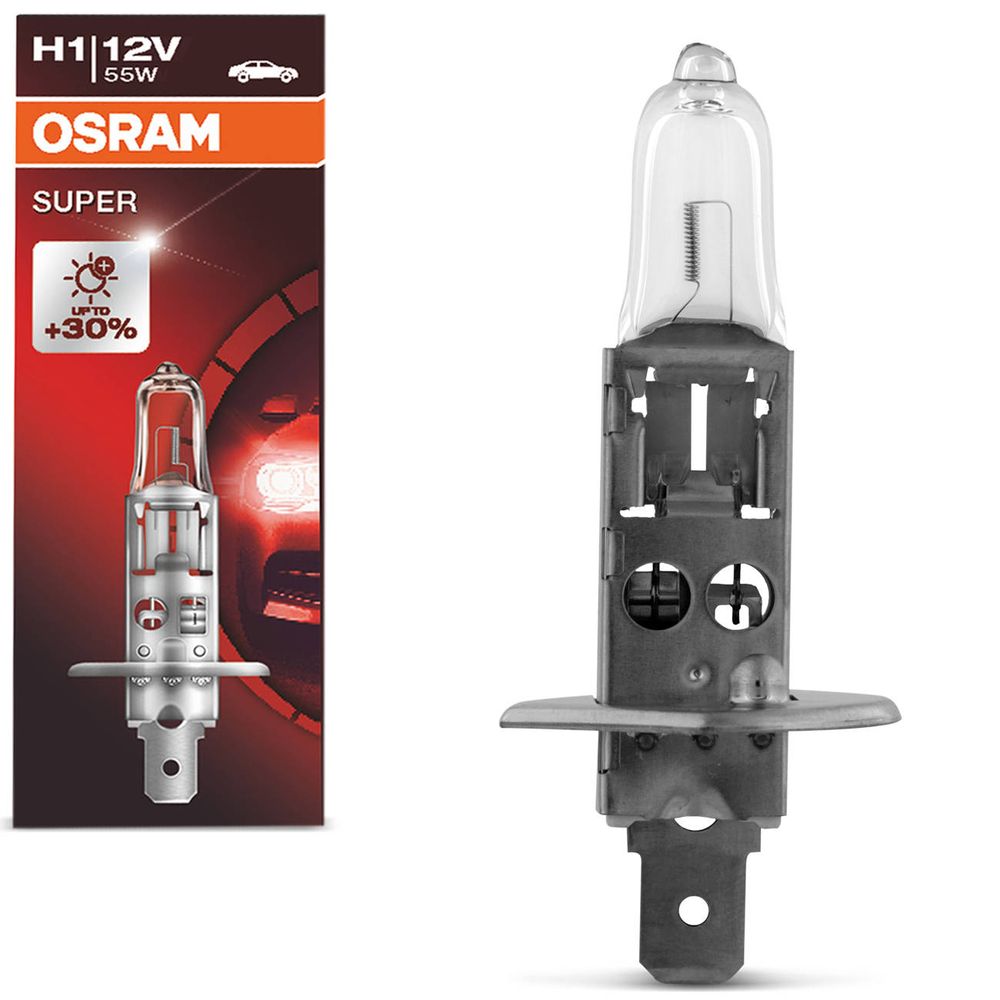 Lâmpada Osram Halógena H1 Super 3200K 12V 55W Farol de Milha e Pisca Menor preço em Lâmpada Osram Halógena H1 Super 3200K 12V 55W Farol de Milha e Pisca