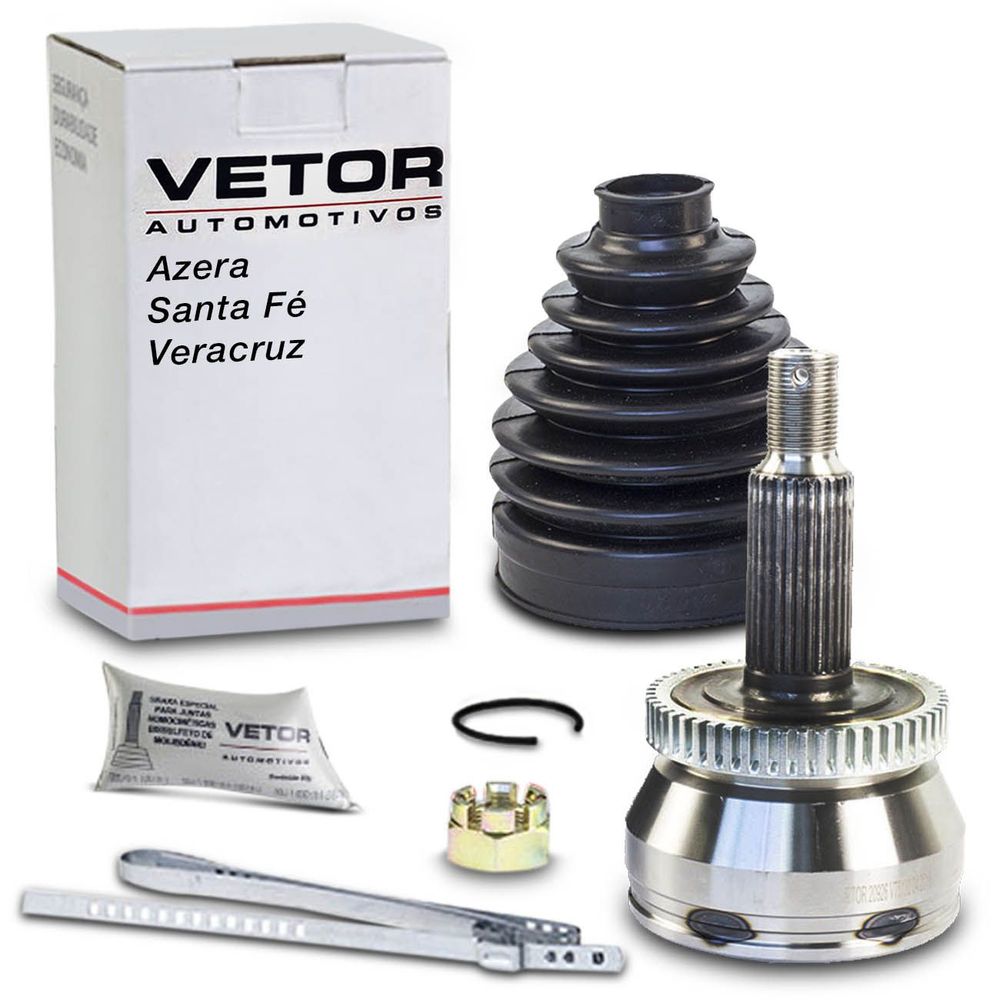 Junta Homocinética Hyundai Azera 3.3 07 A 10 Santa Fé 2.7 Vera Cruz 3.8 07 A 18 Com ABS Vetor VT5132 Menor preço em Junta Homocinética Hyundai Azera 3.3 07 A 10 Santa Fé 2.7 Vera Cruz 3.8 07 A 18 Com ABS Vetor VT5132