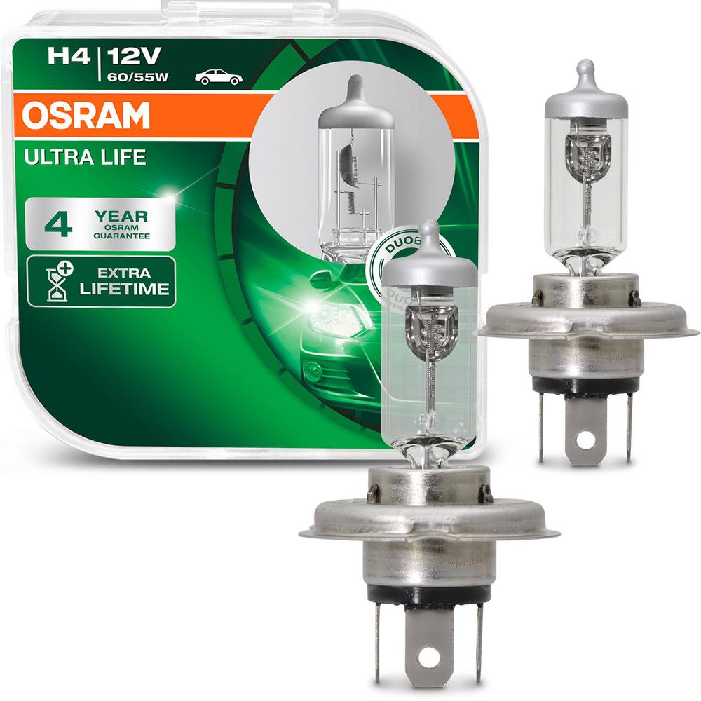 Par Lâmpada Halógena Osram H4 Ultra Life 3200K 12V 60/55W Farol Carro é ruim? Par Lâmpada Halógena Osram H4 Ultra Life 3200K 12V 60/55W Farol Carro é boa?