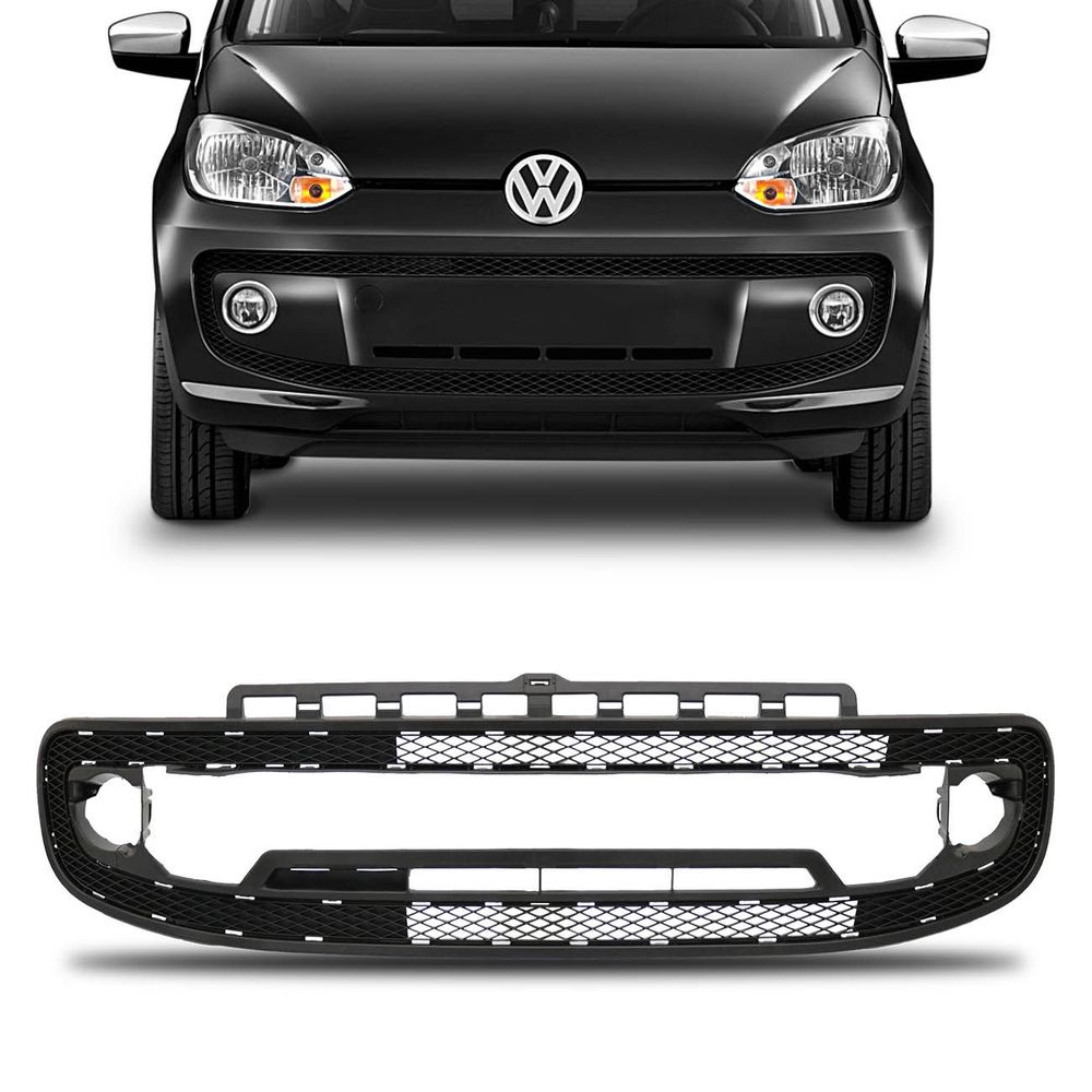 Grade Dianteira Para-choque Up 2014 2015 2016 Preto Furo Milha Menor preço em Grade Dianteira Para-choque Up 2014 2015 2016 Preto Furo Milha