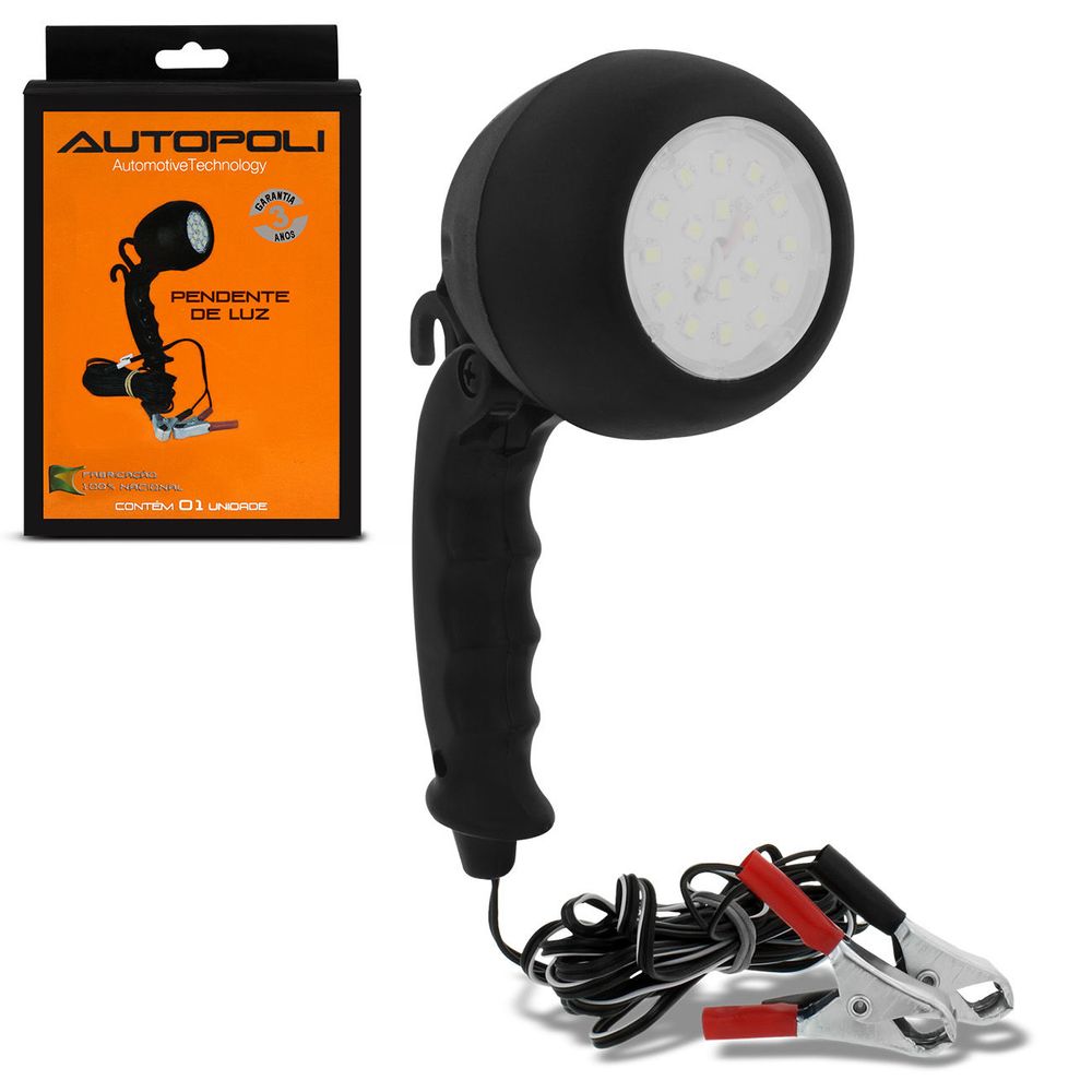 Pendente de Luz Autopoli 18 LEDs 12V 21W Lanterna de Apoio Emergência Bateria Garras Jacaré é ruim? Pendente de Luz Autopoli 18 LEDs 12V 21W Lanterna de Apoio Emergência Bateria Garras Jacaré é boa?
