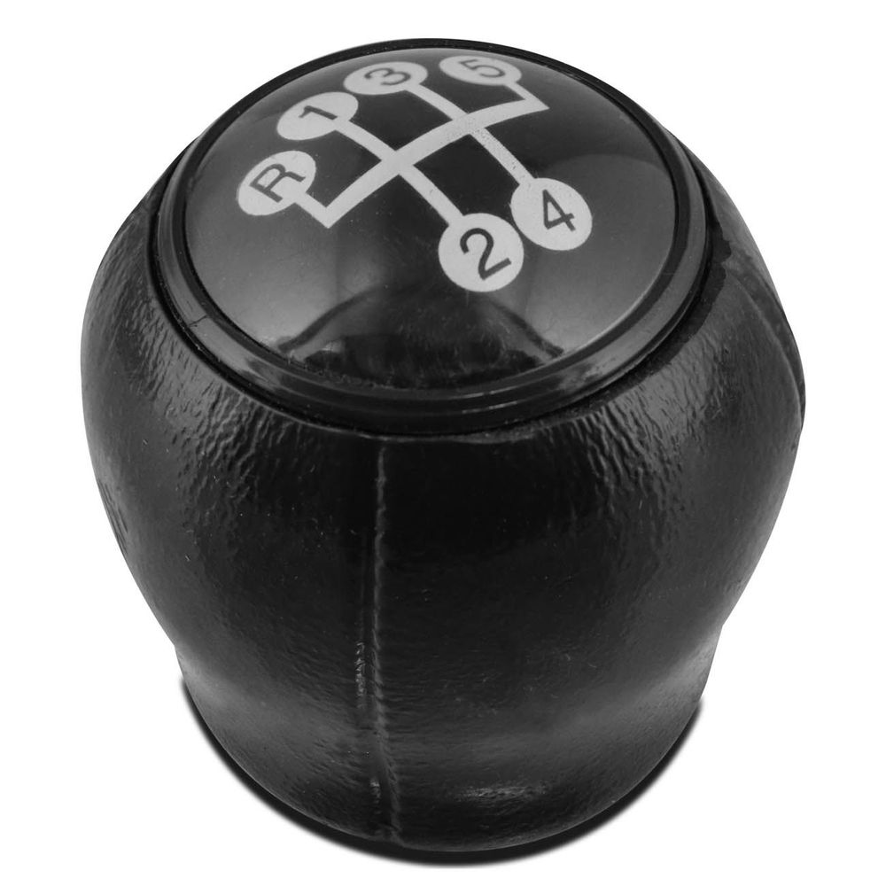 Botão de câmbio manual de carro preto 5 velocidades alavanca de câmbio  couro universal