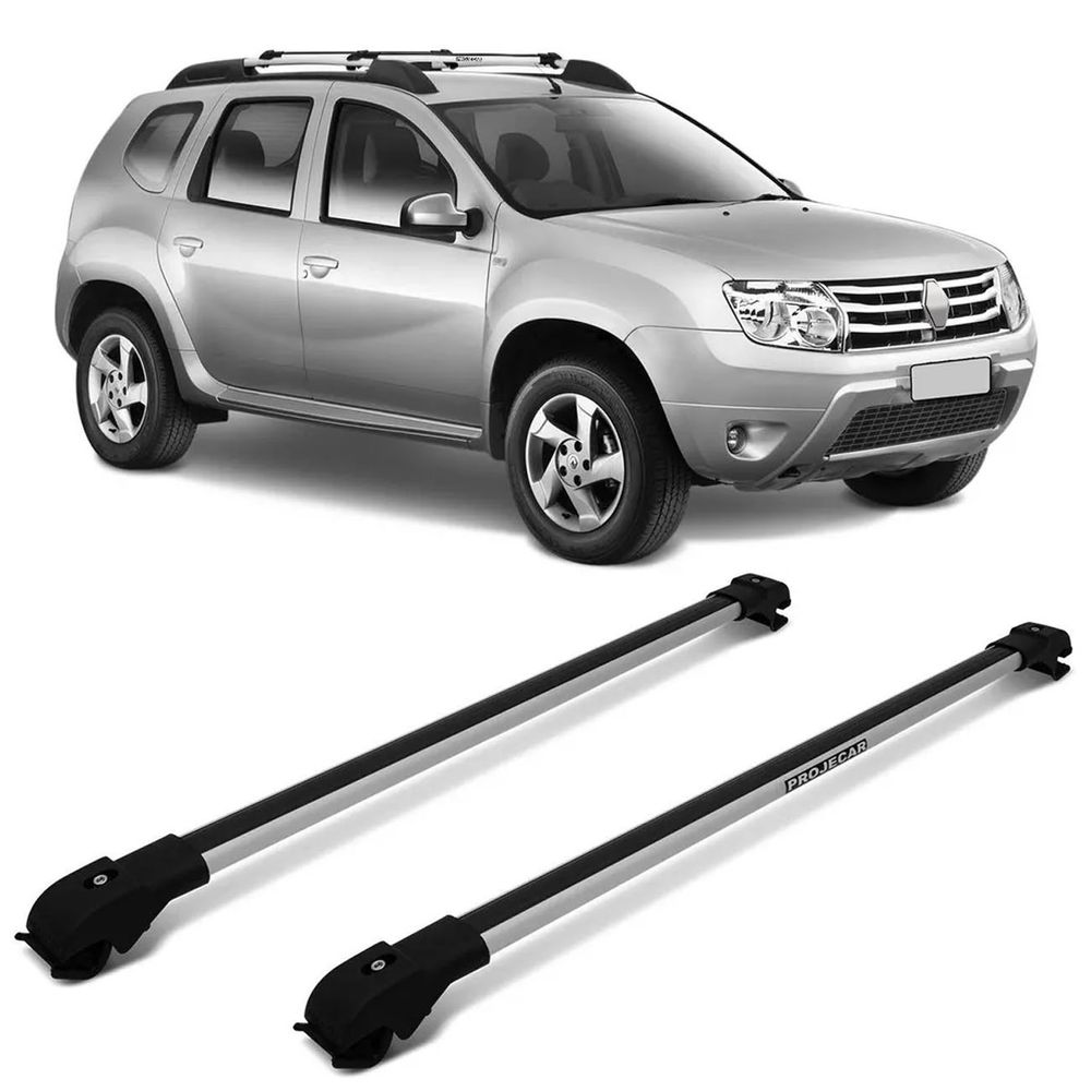 Rack De Teto Travessa Slim Duster 2012 A 2015 Prata Suporta 45KG Projecar Menor preço em Rack De Teto Travessa Slim Duster 2012 A 2015 Prata Suporta 45KG Projecar