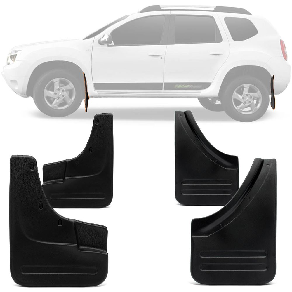 Kit Apara Barro Lameira Protetor Duster 2012 2013 2014 2015 2016 2017 2018 2019 Preto 4 Peças Menor preço em Kit Apara Barro Lameira Protetor Duster 2012 2013 2014 2015 2016 2017 2018 2019 Preto 4 Peças