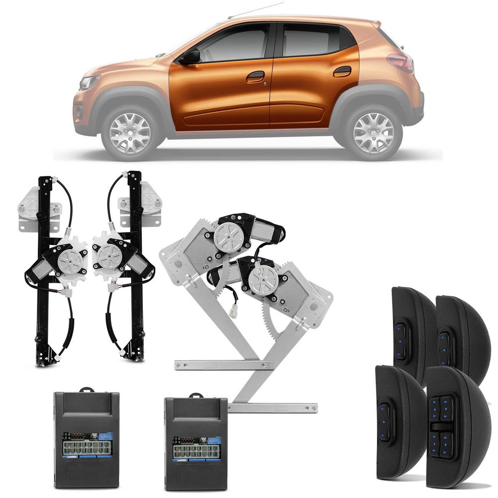 Kit Vidro El 233 Trico Para Kwid 4p Completo Connect Parts