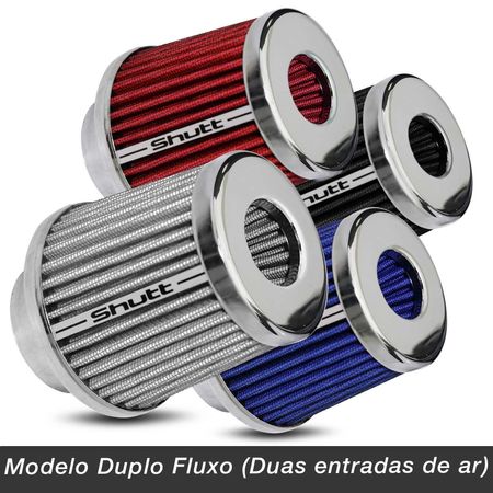 Filtro-de-Ar-Esportivo-Tunning-DuploFluxo-72mm-Conico-Lavavel-Shutt-Base-Cromada-Maior-Potencia-connectparts---2-