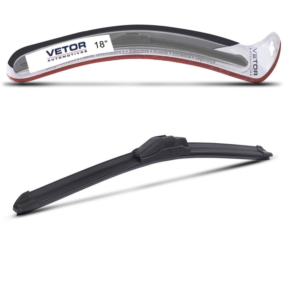 Palheta Limpador Para-brisa Maleável Vetor PVT18 18 Polegadas Encaixe Tipo Gancho Menor preço em Palheta Limpador Para-brisa Maleável Vetor PVT18 18 Polegadas Encaixe Tipo Gancho
