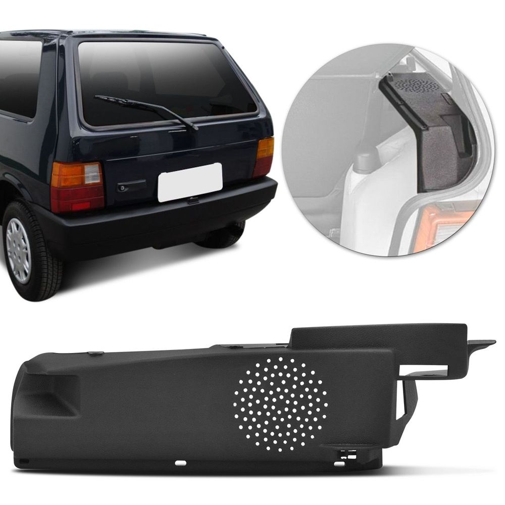 Moldura Suporte Tampão Porta Malas Bagagito Uno Mille 1984 a 2013 2 Portas Preto Original Menor preço em Moldura Suporte Tampão Porta Malas Bagagito Uno Mille 1984 a 2013 2 Portas Preto Original