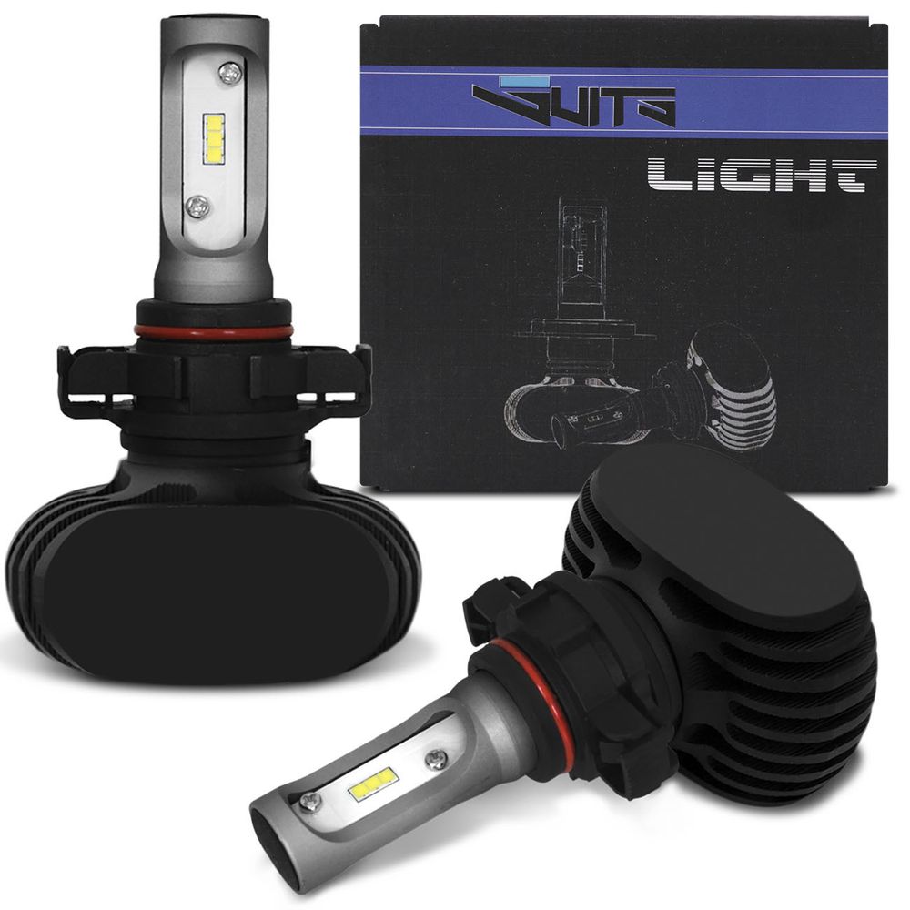 Par Lâmpadas Ultra LED H16 6000K 12V 50W Luz Branca Efeito Xênon com Canbus Aplicação Farol Carro Menor preço em Par Lâmpadas Ultra LED H16 6000K 12V 50W Luz Branca Efeito Xênon com Canbus Aplicação Farol Carro