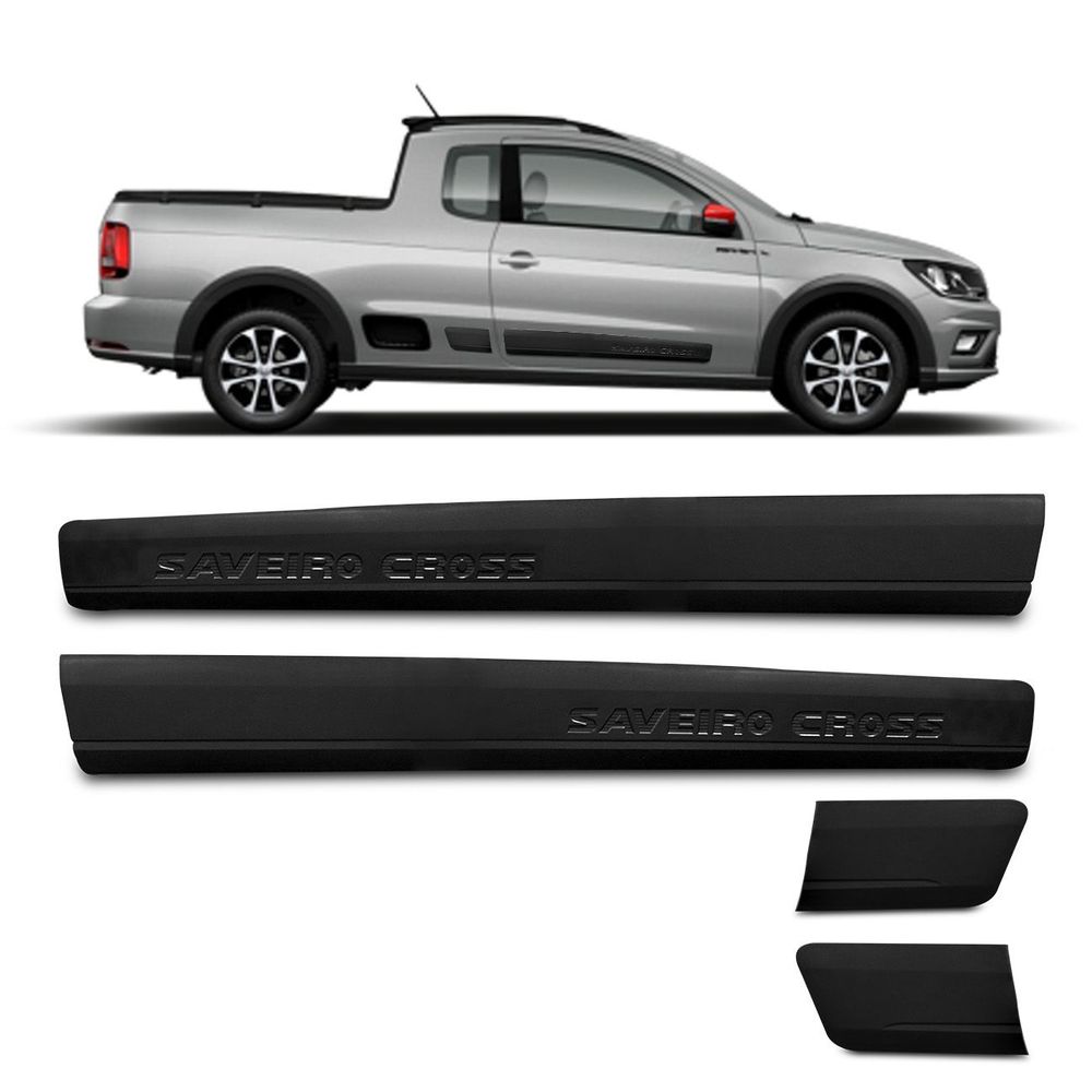 Jogo de Friso Lateral Tipo Borrachão Saveiro Cross G5 G6 2010 a 2016 Preto 2 Portas Modelo Original Menor preço em Jogo de Friso Lateral Tipo Borrachão Saveiro Cross G5 G6 2010 a 2016 Preto 2 Portas Modelo Original