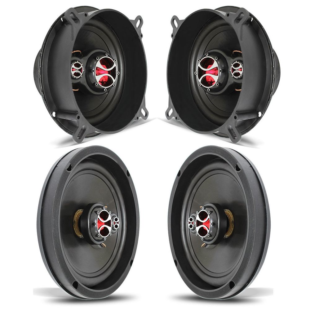 Kit Alto Falantes Gol G5 200W RMS 6 e 5 Pol Connect Parts