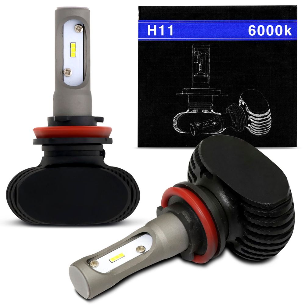 Par de Lâmpadas Ultra LED H11 8000 Lúmens o Par Connect Parts