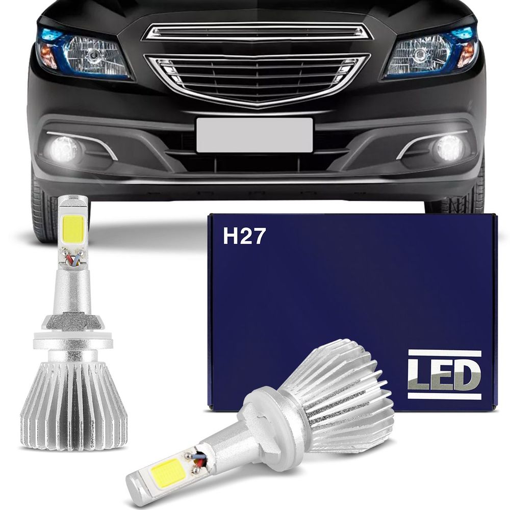 Kit Lâmpadas Super LED Headlight Chevrolet Onix 12 13 14 15 Farol de Milha H27 6000K Efeito Xênon Menor preço em Kit Lâmpadas Super LED Headlight Chevrolet Onix 12 13 14 15 Farol de Milha H27 6000K Efeito Xênon