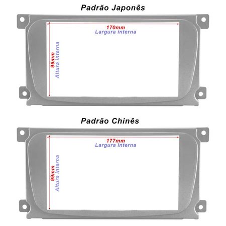 Moldura-Painel-2-Din-Japones-Chines-Lancer-2013-a-2018-Preto-Prata-para-DVD-Multimidia-connectparts--4-